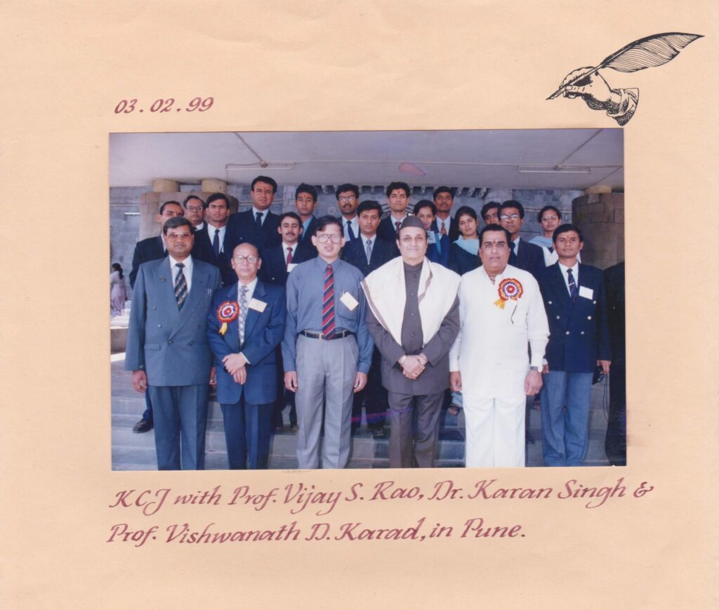 KCJ Prof.Rao in MIT Pune 1999