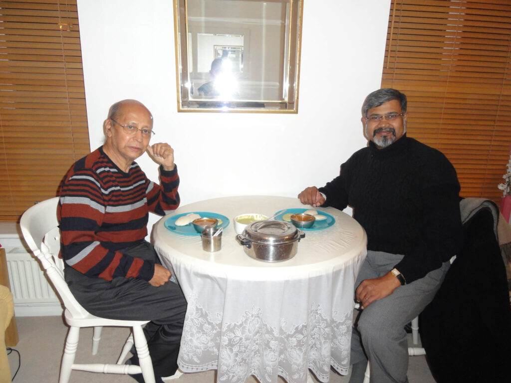 KCJ with Prof.Rao on his Birthday in Canary Wharf London 2013 1